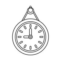 Clock icon in outline style vector