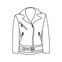 icono de chaqueta de mujer, estilo de contorno vector