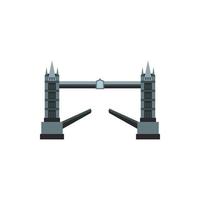 Tower bridge icon, flat style vector
