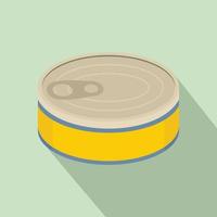 Tuna can icon, flat style vector