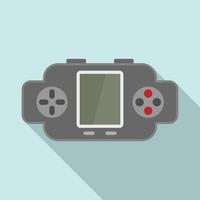 Retro gamepad icon, flat style vector