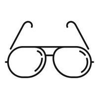 icono de gafas de sol, estilo de contorno vector