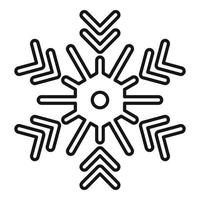 Texture snowflake icon, outline style vector