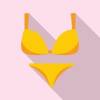 Summer swimsuit icon, flat style vector