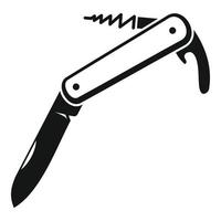 Swiss knife icon, simple style vector