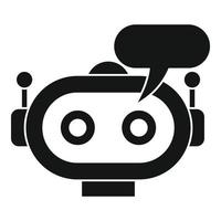 icono de chatbot, estilo simple vector