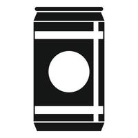 Natural soda tin can icon, simple style vector