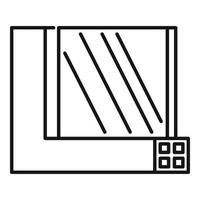 Windows section icon, outline style vector