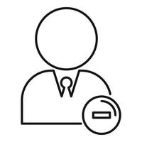 Business unemployed man icon, outline style vector