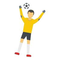 Team goalkeeper icon, flat style vector