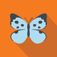 Decorative butterfly icon, flat style. vector