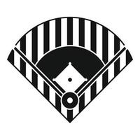 icono de campo de béisbol, estilo simple vector