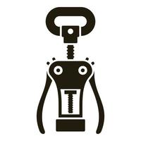 Old bottle opener icon, simple style vector