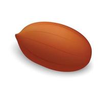 Fresh peanut icon, realistic style vector