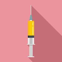 Measles syringe icon, flat style