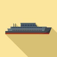 icono de crucero, tipo plano vector