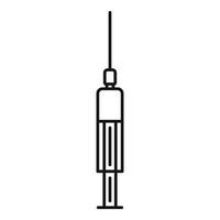 Blood syringe icon, outline style vector