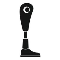 Modern leg prosthesis icon, simple style vector