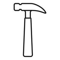 Tiler hammer icon, outline style vector