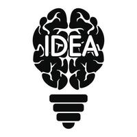 Mind idea logo, simple style vector