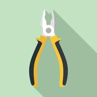 Pliers tool icon, flat style vector