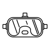 icono de gafas de juego moderno, estilo de contorno vector