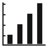 Finance chart icon vector simple