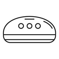 Wireless smart speaker icon, outline style vector
