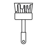 Paint brush icon, outline style vector