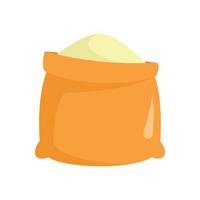 Sack of flour icon, flat style vector