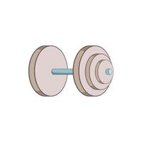 Heavy dumbbell icon, cartoon style vector