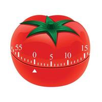 Tomato timer mockup, realistic style vector