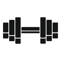 Gym dumbell icon, simple style vector