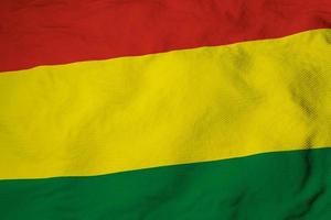 Waving Bolivian flag in 3D rendering photo