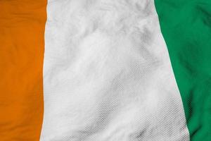 Waving flag of Ivory Coast in 3D rendering photo