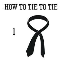 How to tie icon, simple style vector