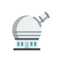 Astronomical observatory icon, flat style vector