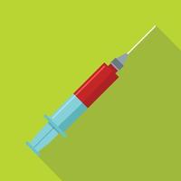 Empty syringe icon, flat style vector