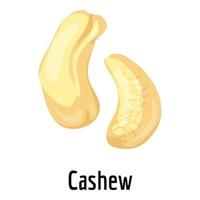 Cashew icon, cartoon style vector