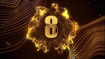 3d Countdown video Background. 3D Illustration
