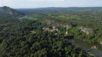 Aerial view of forest in thailand. photo
