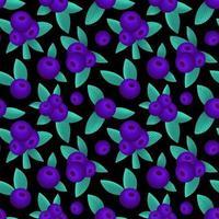 seamless pattern with blueberries photo