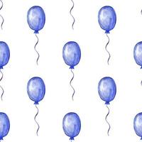 Pattern with blue balloons.Birthday Pattern photo