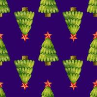 Seamless pattern with Christmas trees. photo