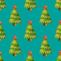 Seamless pattern with Christmas trees. photo