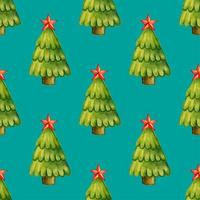 Seamless pattern with Christmas trees. photo