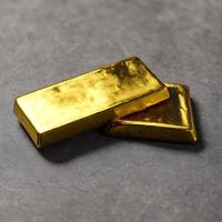 Gold ingots. Stack of gold bars, Financial concepts. photo