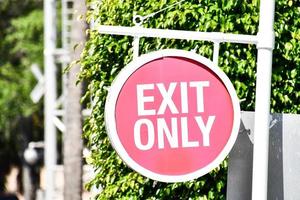 Exit Only sign photo