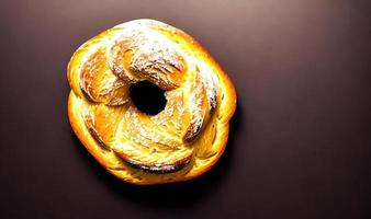 Oven - traditional fresh hot cooked bread. Bread close shooting. photo