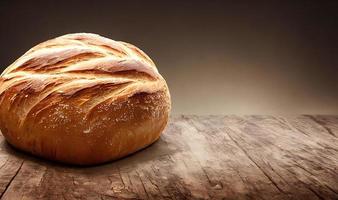 Oven - traditional fresh hot cooked bread. Bread close shooting. photo